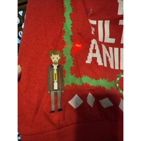 Home Alone Merry Christmas Ya Filthy Animal Lightup Sweatshirt Size Large - Picture 2 of 4